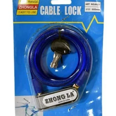 Zhongla Bicycle Cable Lock – Blue Color