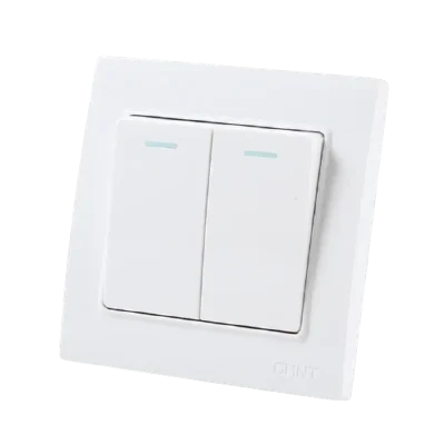 13A White Color Stylish Two Gang Switch