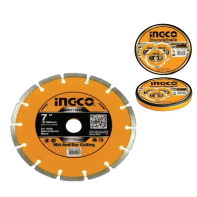 180 (7 “) x 22.2mm 5-Blade Dry Brick Cutting Disc Ingco Brand DMD011802M