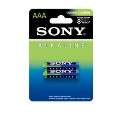 2 Pcs 1.5 Volts AAA Size Alkaline Battery Sony Brand LR03-2