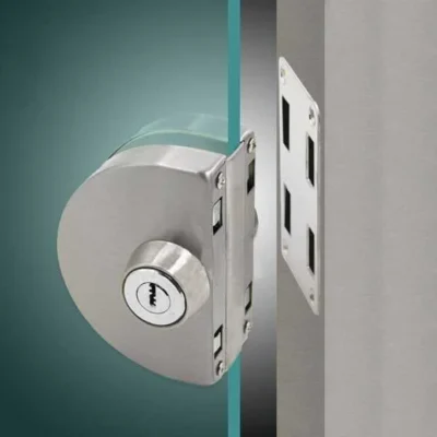 Glass Door Lock Stainless Steel Brushed Single Brushed