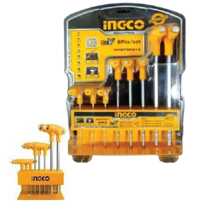 8 Pcs T-Handle Hex Wrench Set Industrial Ingco Brand HHKT80818