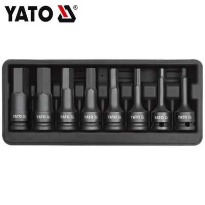 8 Pcs 1/2 inch Impact Bit Socket Set Hex Brand Yato YT-1066
