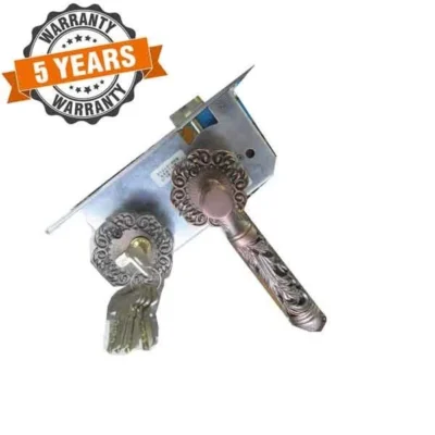 5 Key Door Handle Lock Lever Size 7 Inch x 3 Inch Victorian Design