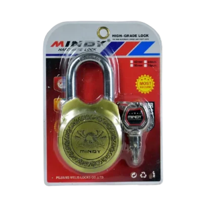 65mm High Security Anti-Theft Hard Steel Round Padlock Mindy Brand