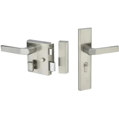 Silver Color Door Handle Lock Set Yale Brand Yale R506RAA SN LH