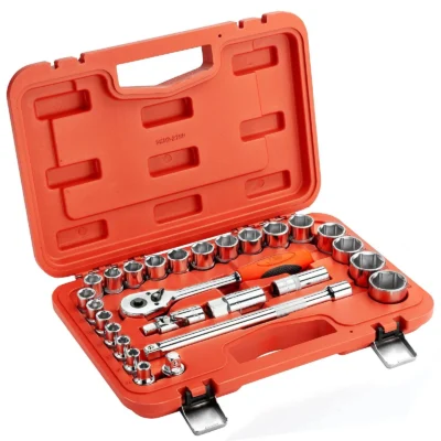 121 Pcs Mechanics tool set with 1/2 Inch, 1/4 Inch, 3/8 Inch Drive Sockets,for Auto Repairing and Household, with Storage Case JETECH Brand SK-121SP