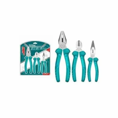 3 Pcs Pliers Set- 8inch Combination Plier, 6inch Long Nose Plier, 6inch Diagonal Cutting Plier – Total Brand THT1K0311