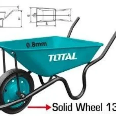 120kg Steel Metal Wheelbarrow Total Brand THTWB380008