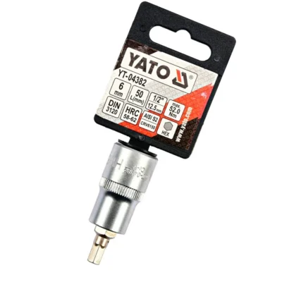 L.n Key Socket 1/2 Inch 10 MM X 4 Inch, MAX-Nm: 220.0 Drive – Hexagonal Yato Brand YT-04395