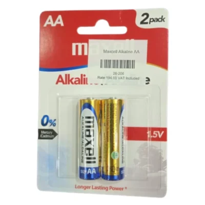 Maxell Alkaline Battery (Size AA – 2 pcs)