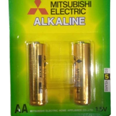 1.5V AA Size 2Pcs Packet Alkaline Battery Mitsubishi Brand