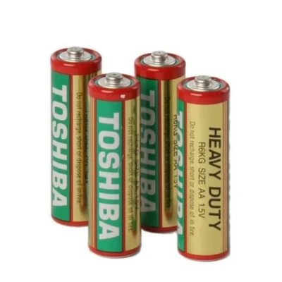 4Pcs 1.5V Carbon Zinc AA size Battery Toshiba Brand R6KG SP-4C