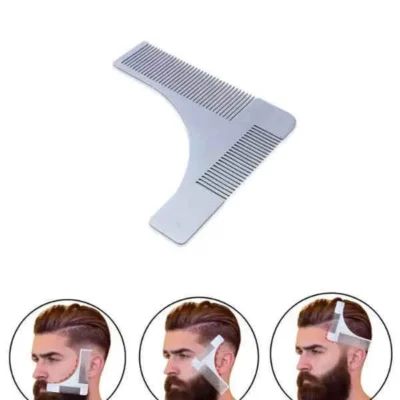 Stainless Steel Beard Shaping Tool Beard Modeling Template Carding Tool Beard Comb for Men’s Shaving shape your bread to perfection