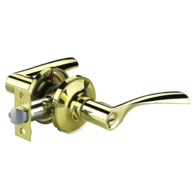 Brass Polished Lever Door Handle Lock Yale Brand VL5377 US3