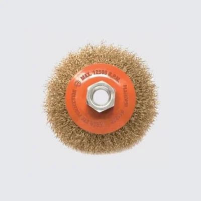 4 inchx M14x2.0 Copper Brush Cleaning Rust And Removing Paint Harden Brand 611506
