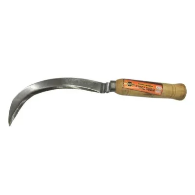 12 Inch  Good quality Iron Sickle with Wooden Handle HMBR Brand