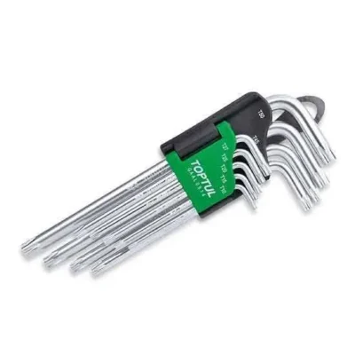 9PCS Medium Type Star Tamperproof Key Wrench Set Toptul Brand
