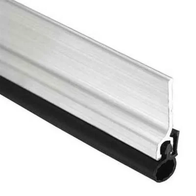 8 Feet Weather stripping Door Seal Gasketing Silicone Insert, Mill Finish Aluminum 303AS 8f